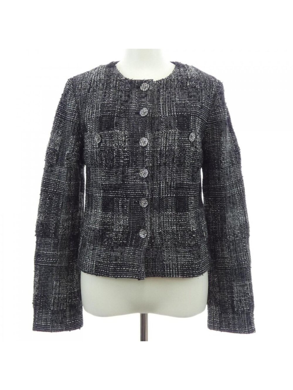 Chanel Collarless Jacket Black